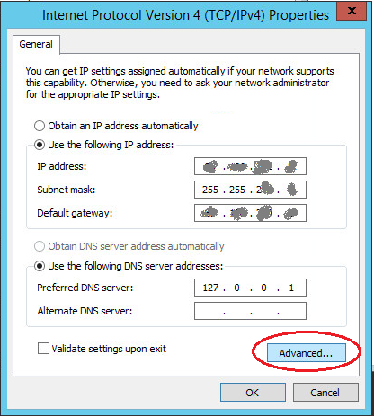 Windows Server ipv4 settings