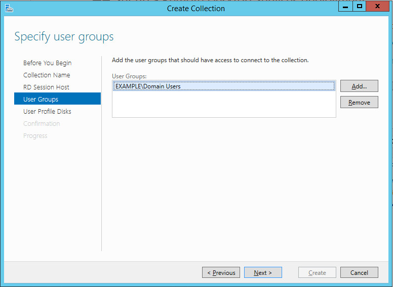 windows server User Groups
