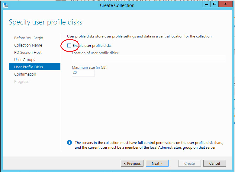 windows server User Profile Disks
