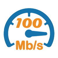 Unlimited bandwidth 100 Mbps